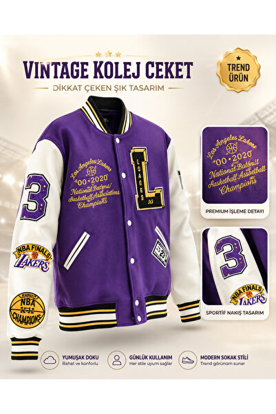 FG KONNİCHİWA Leather Sleeve Embroidery Details Varsity Jackets Available Sto...