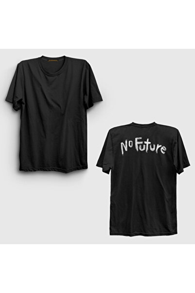 Presmono Unisex crni No Future Ulrich Nielsen tamni ranac Štampano T-shirt 53...
