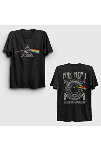 Presmono Μπλουζάκι Unisex Black Tour V2 Pink Floyd με στάμπα στην πλάτη 518200tt