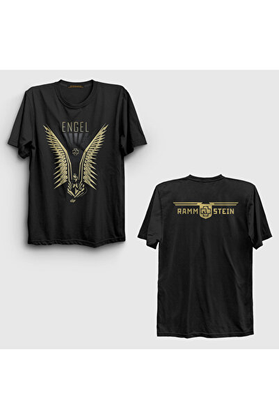 Presmono Unisex crni Engel metalni Rammstein ranac Štampano T-shirt 521491tt
