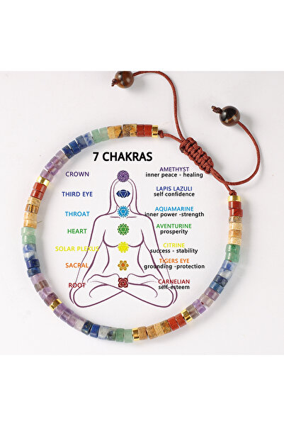 Choice L1837-baika Bead Chakra Bracelet 7 Chakras Crystals Bracelet for Women...
