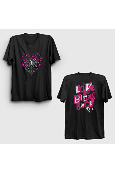 Presmono تي شيرت أسود مطبوع عليه Love Bites Back Wwe Aj Lee للجنسين 603131tt