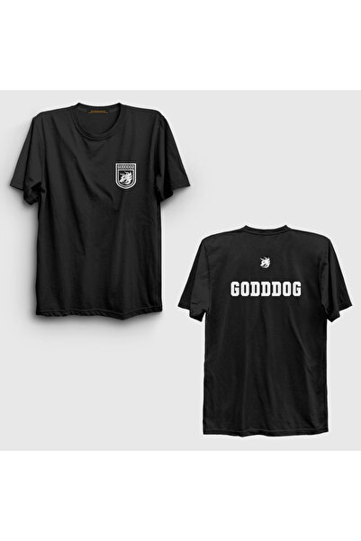 Presmono تي شيرت أسود للجنسين من God Dog Johan Lookism Back مطبوع 587311tt