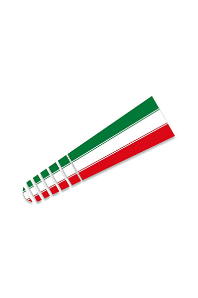 Choice Green White Red Car Bonnet Stripe Vinyl Decal Hood Italian Flag Line G...