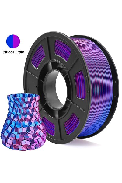 Choice6 خيط طباعة ثلاثية الأبعاد PLA متغير اللون بالأشعة فوق البنفسجية أزرق-ب...