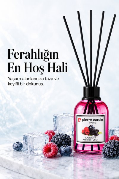 Pierre Cardin Reed Diffuser 110 ml - Blackberry - Böğürtlen Oda Kokusu