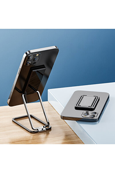 Choice A-BLACK Phone Ring Holder Metal Lazy Finger Kickstand 360° Rotation Gr...