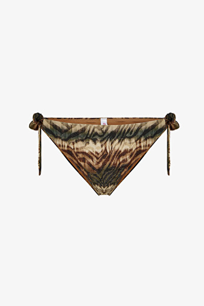 Penti Cesira Zebra Desenli Simli Orta Bel Bikini Altı