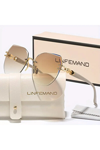 Choice1 Tea LINFEMAND Fashion Geometry Lightweight Frameless Decorative Glass...