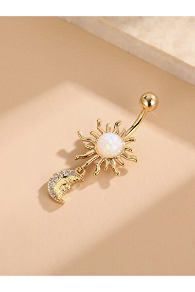 Choice WHITE Gold-color KUNIU1PC stylish retro Sunflower Moon Stainless Steel...