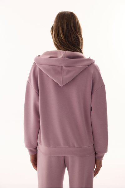 Penti Lilac Silky Textured V-Neck Long Sleeve Sweatshirt