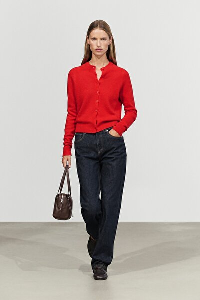 Massimo Dutti %100 kaşmir kısa triko hırka