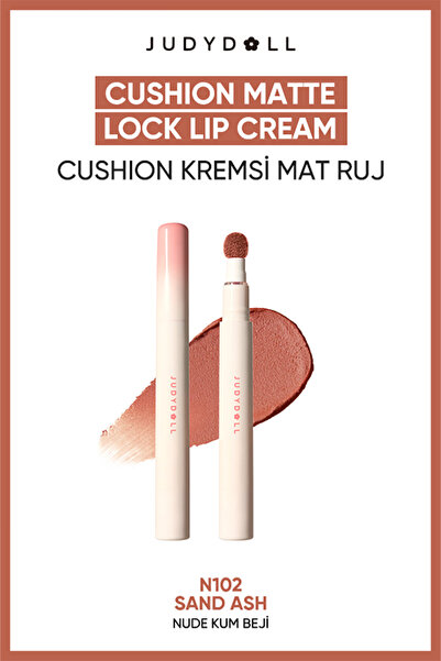 JUDYDOLL Cushion Matte Lock Lip Cream N102 Sand Ash Bej Mat Likit Ruj | Uzun ...