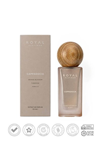 Royal Platinum Cappadocia Kadın EXTRAIT DE PARFUM 30 ML Portakal Çiçeği - Vanilya - Sümbülteber | Tatlı Seri