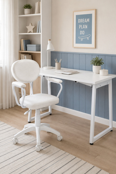 VİLİNZE Biga Çalışma Ofis Masası ve Deniz Çalışma Ofis Sandalyesi Set - 60x12...