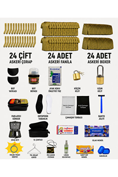 Comutan 24-Piece Basic Affordable Military Service Package - Affordable Milit...