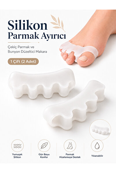 Silikon Parmak Ayırıcı Makara - Çekiç Parmak ve Bunyon Düzeltici Makara (Silikon)