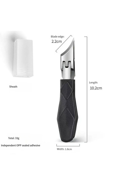 Choice1 black 1pcs Anti Splash Pointed Nail Clippers Large Diagonal Sharp Nai...