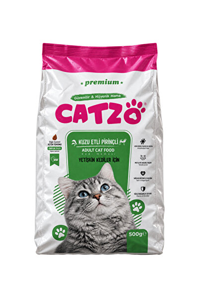 PREMİUM 500 GR. KUZULU YETİŞKİN KEDİ KURU MAMASI*
