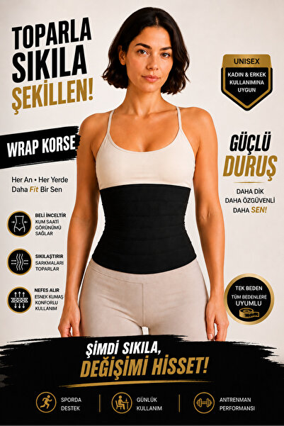 SAUNA SUIT 3 m Wrap Waist Corset - Wrap Hourglass Corset