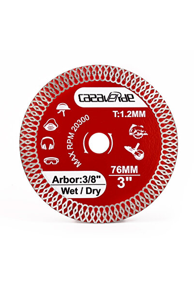 Choice1 1.2mm 76 mm 9.5mm Multipurpose Cutting Red Casaverde 1 Pc of 3" Diamo...