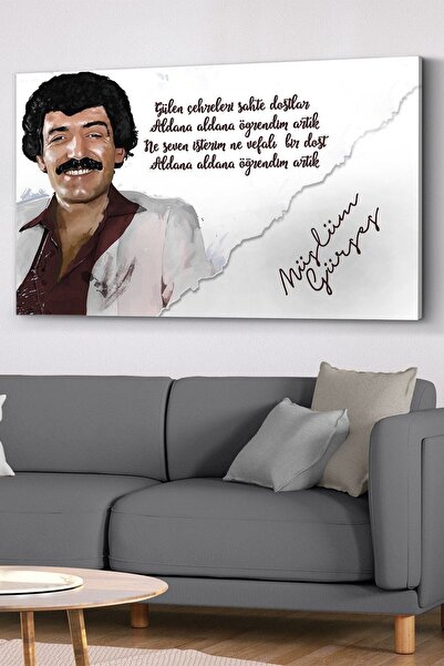 Evimemoda Müslüm Gürses 65x100 Cm Kanvas - Canvas Tablo