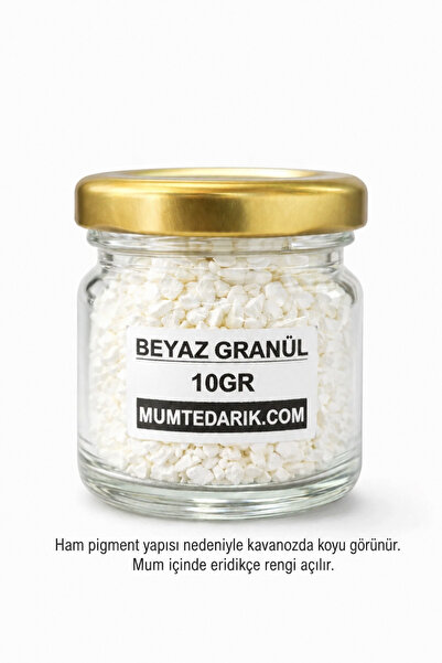 MUMTEDARİK Beyaz Granül Mum Boyası 10 Gr – Mum Yapımı İçin Güçlü Renklendirici