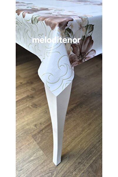 polset Pastel Brown White Cream Floral Path Runner Pattern Erasable Lined Non...