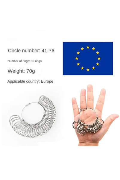 Choice1 Europe 41-76 Stainless Steel Ring Sizer Gauge Kit Professional Jewelr...