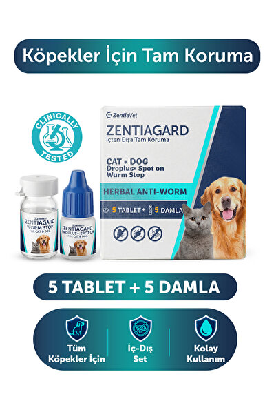 zentiavet Droplus Köpek Damlası Tableti Köpek Bit Pire Kene Deri Bakımı İçin ...