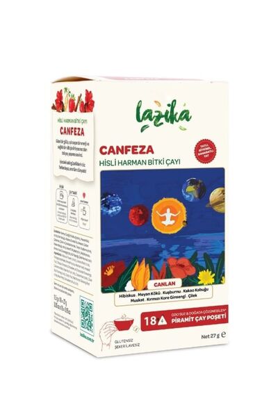 LAZİKA Hisli Harman Canfeza (Beije Çayı) 18'li PLA Poşet - Kırmızı Ginseng, K...