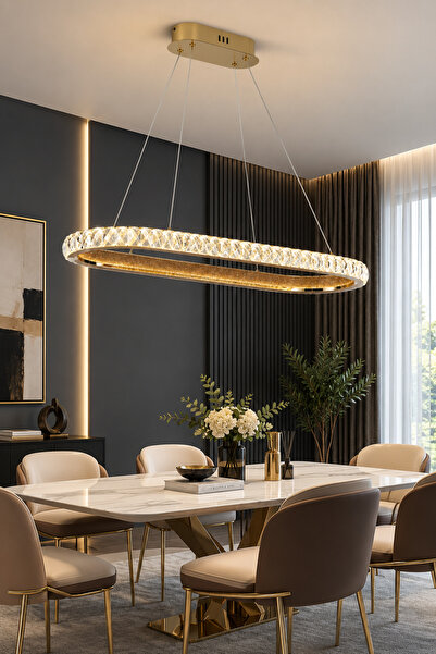 Apliqa LUCA SIRALI GOLD LEDLİ AVİZE