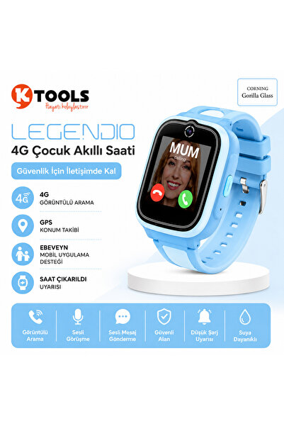 Ktools LEGENDİO ÇOCUK SAATİ KONUM TAKİBİ GÖRÜNTÜLÜ KONUŞMA
