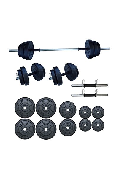Mocca Style 55 Kg Ağırlık Seti 55 Kg Vücut Geliştirme Aleti Halter Seti (50 K...