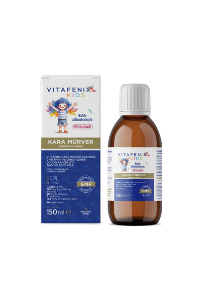 Vitafenix Çocuklar İçin Kara Mürver Ekstresi, C Vitamini ve Çinko İçeren Sıvı...