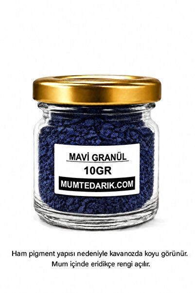 MUMTEDARİK Mavi Granül Mum Boyası 10 Gr – Mum Yapımı İçin Güçlü Renklendirici