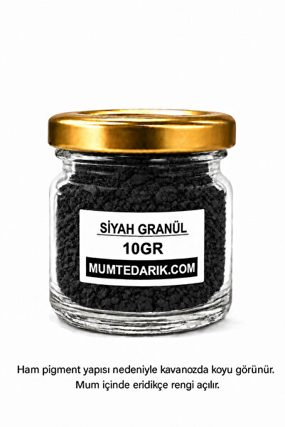 MUMTEDARİK Siyah Granül Mum Boyası 10 Gr – Mum Yapımı İçin Güçlü Renklendirici