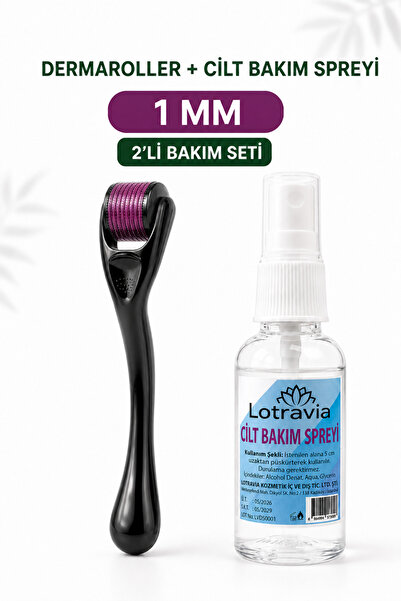 Lotravia Dermaroller 1 mm Ekonomik – 540 Iğneli Cilt Yenileyici Roller ve Cil...