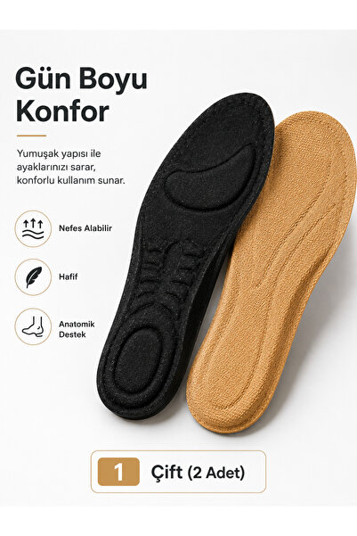 TEYYE Anatomik Destekli Ayakkabı Tabanlığı - Yumuşak Kumaş Ortopedik Günlük A...