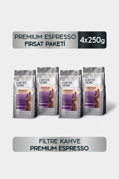 C.M Coffee More قهوة إسبريسو فاخرة مفلترة 250 جرام × 4 قطع