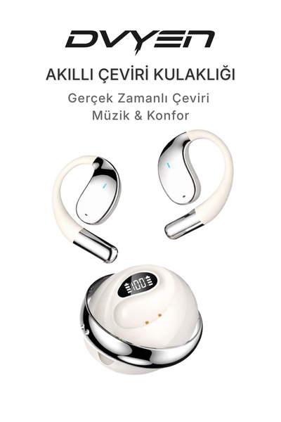 DVYEN AI Canlı Çeviri Kulaklık Bluetooth5.4 | 100+ Dil Anlık Tercüme Görüşme ...