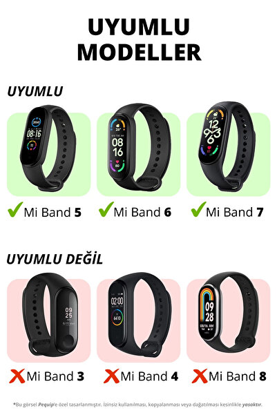 CONOCER Xiaomi Mi Band 5-6-7 Uyumlu (YÜKSEK KALİTE) Usb Şarj Cihazı Kablosu