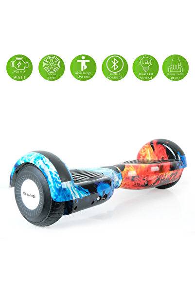 SIMATE Elektrikli Kaykay Hoverboard 6.5 Inch | Tutma Kollu | Bluetooth Hoparl...