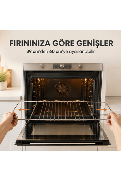 Supervac Ayarlanabilir Fırın Izgara Teli , 390x300mm Maximum Uzunluk 600mm