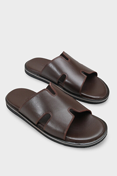 Capone Outfitters Ανδρικές παντόφλες από γνήσιο δέρμα με φαρδιά ζώνη Wendell