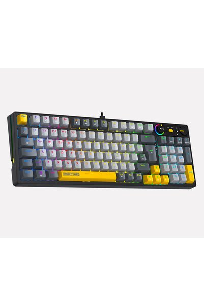 BRONZTURQ MK1141 RGB ANTI-GHOSTING 3N1 (Wired + 2.4G + Bluetooth) ORANGE SWITCH MEKANİK KLAVYE