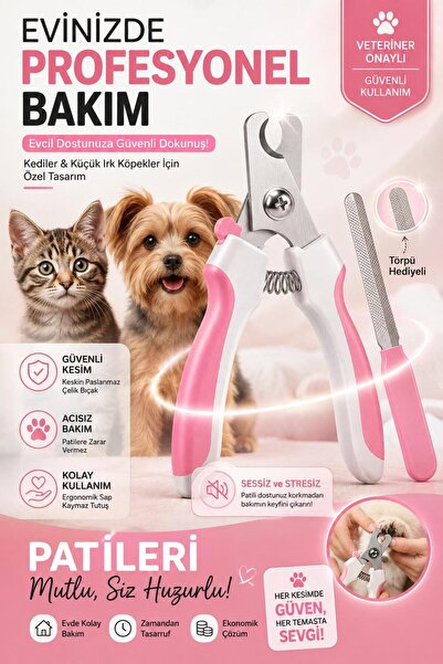 netx Pets Törpülü Tirnak Makasi Kedi ve Köpekler Için Lüks Tırnak Makası e Tö...