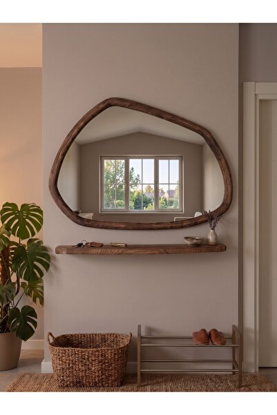 EFFE YAPI DEKOR DEKORATİF ASİMETRİK MODEL 110X80 CM AYNALI DRESUAR - RAF