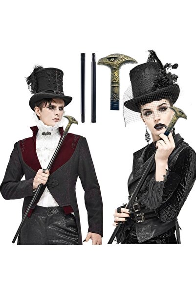 partidolu Halloween Bronz Renk İşlemeli Kartal Başlıklı Plastik Asa Baston 1 ...