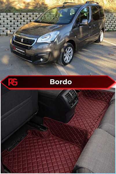 PASPASGRAFT PEUGEOT PEJO PARTNER 2004-2008 Bordo Renk 8D Premium Havuzlu Tam ...